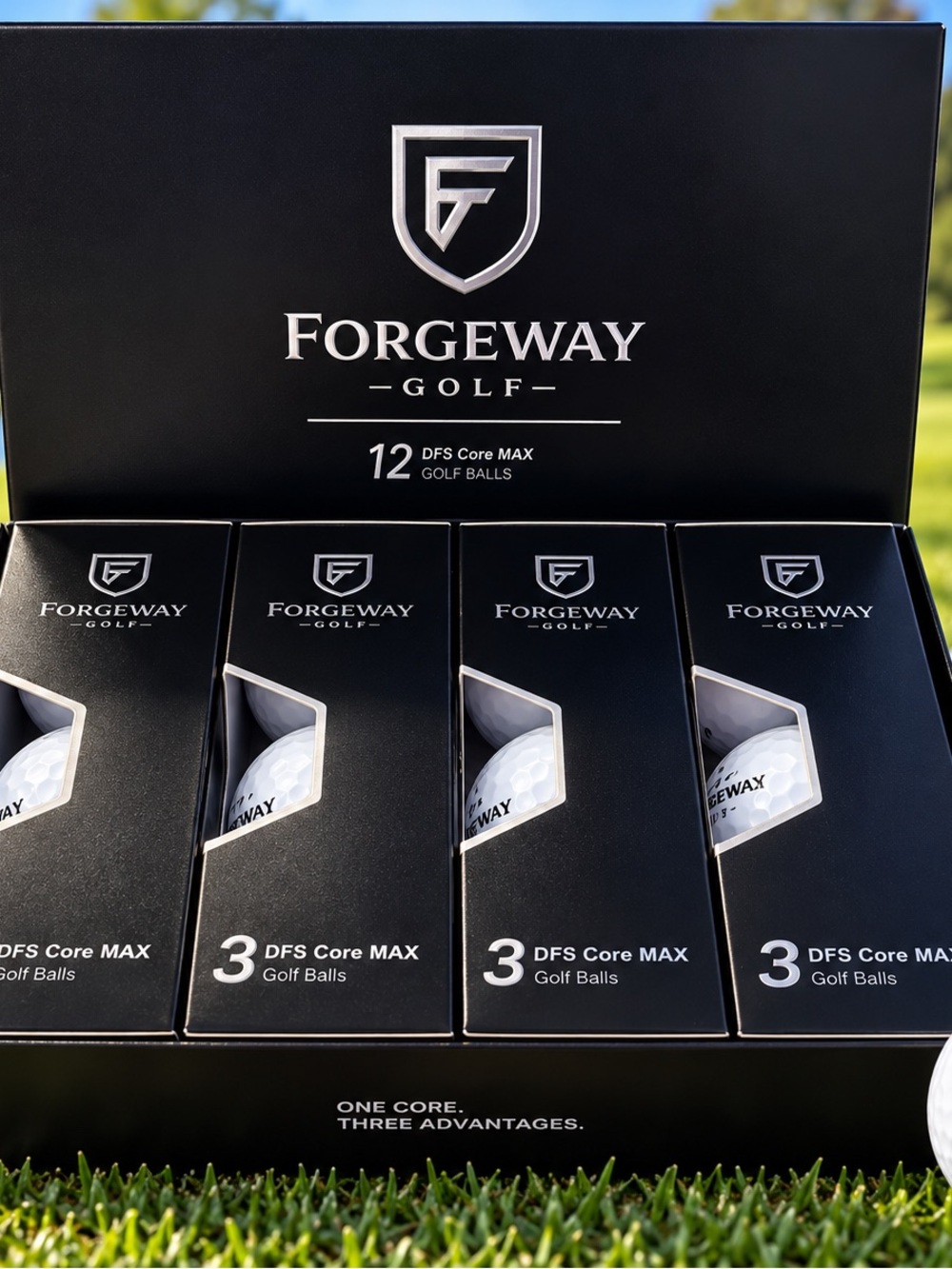 Forgeway Tour Preferred DFS Core MAX White Golf Balls - 12 Pack